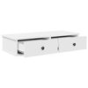 vidaXL Wall Shelf with Drawers White 80x34x17 cm Engineered Wood