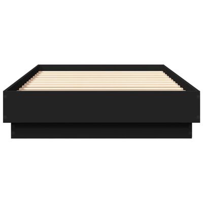 vidaXL Bed Frame with LED Lights Black 90x200 cm