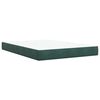 vidaXL Box Spring Bed with Mattress Dark Green 140x190 cm Velvet