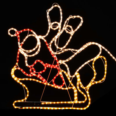 vidaXL Christmas Light 4 XXL Reindeers and Sleigh 1548 LEDs 500x80 cm