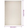 vidaXL Rug ZIZUR Cream 240x340 cm Jute Look Indoor and Outdoor