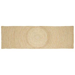 vidaXL Area Rug Natural and White 60 x 300 cm Jute