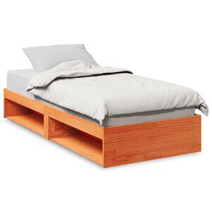 vidaXL Day Bed without Mattress Wax Brown 100x200 cm Solid Wood Pine