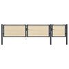 vidaXL Fence Gate Steel and Spruce Wood 413x75 cm