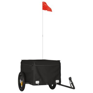 vidaXL Bike Trailer Black 30 kg Iron
