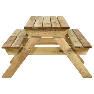 vidaXL Picnic Table with Benches 220x122x72 cm Impregnated Pinewood