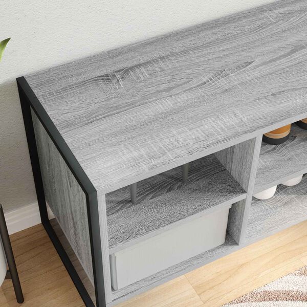 vidaXL Shoe Cabinet Grey Sonoma 60 x 35 x 44 cm Engineered Wood