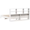 vidaXL Bookcase Bed without Mattress White 180x200 cm Super King Solid Wood Pine