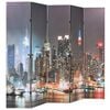vidaXL Folding Room Divider 200x170 cm New York by Night