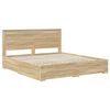 vidaXL Bed Frame with Drawer with Headboard Manual Engineered Wood