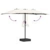 vidaXL Garden Parasol Sand and Anthracite 385 x 209 x 244 cm Polyester