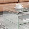 vidaXL Coffee Table Clear 98x45x31 cm Tempered Glass