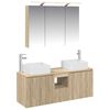 vidaXL Bathroom Cabinet Set 4 pcs Sonoma Oak Engineered Wood