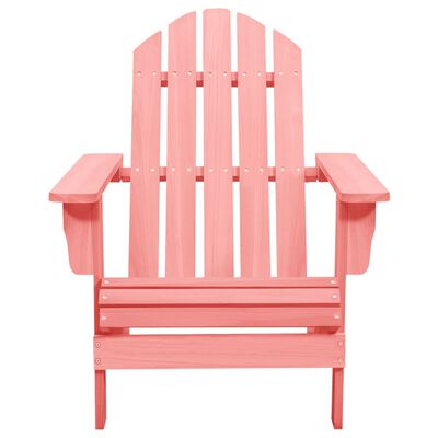 vidaXL Garden Adirondack Chair Solid Fir Wood Pink