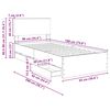 vidaXL Bed Frame with Drawer Sonoma Oak 90 x 190 cm Engineer Wood