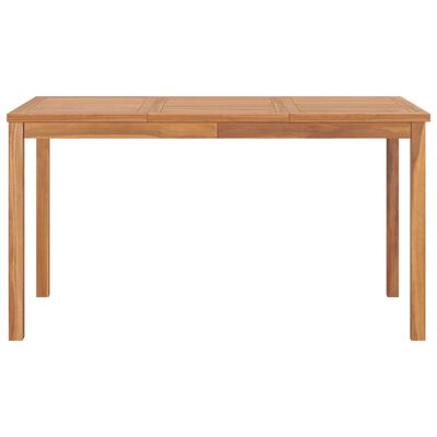 vidaXL Garden Dining Table 140x80x77 cm Solid Teak Wood