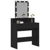 vidaXL Dressing Table Black oak 80 x 41 x 144.5 cm Engineered wood