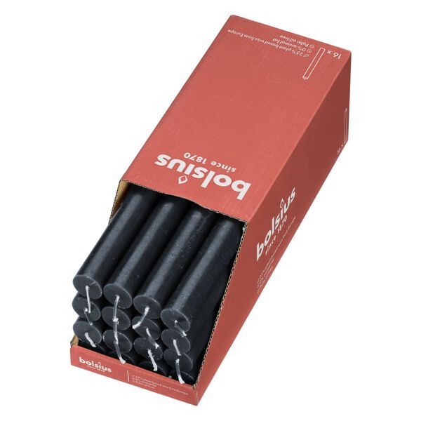 Bolsius Table Candles Shine 16 pcs 27 cm Stormy Grey