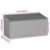 vidaXL Garden Storage Box Grey 110x50x58 cm Poly Rattan