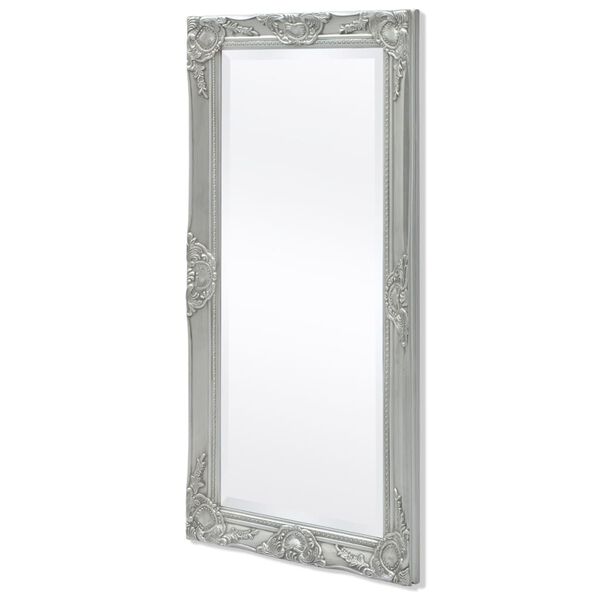 vidaXL Wall Mirror Baroque Style 100x50 cm Silver