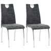 vidaXL Dining Chairs 2 pcs Black Faux Leather