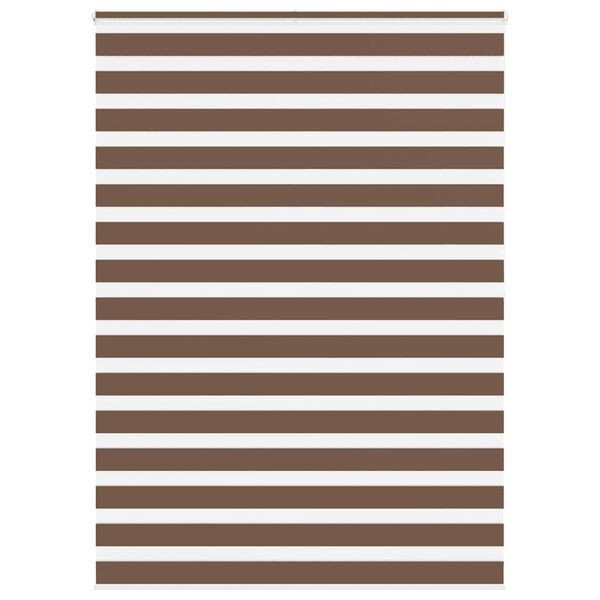 vidaXL Zebra Blind Brown 155x200 cm Fabric Width 150.9 cm Polyester