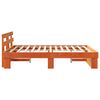 vidaXL Bed Frame with Headboard Wax Brown 150 x 200 cm Solid Pine Wood
