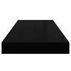 vidaXL Floating Wall Shelves 4 pcs Black 60x23.5x3.8 cm MDF