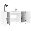 vidaXL Desk White 140x50x75 cm Engineered Wood