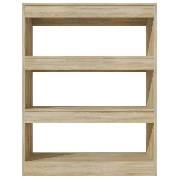 vidaXL Book Cabinet/Room Divider Sonoma Oak 80x30x103 cm Engineered wood
