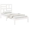 vidaXL Bed Frame without Mattress White Solid Wood 75x190 cm Small Single
