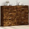 vidaXL Sideboards 2 pcs Smoked Oak 60x31x84 cm Engineered Wood