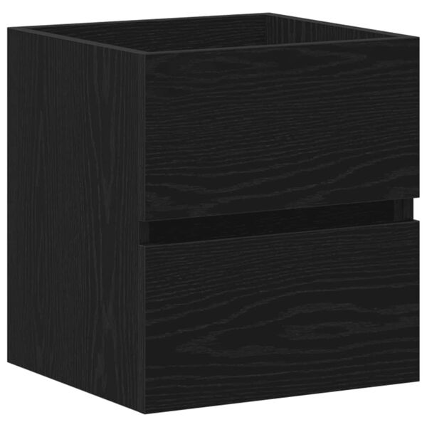 vidaXL Bathroom Sink Cabinet Black Oak 41x38.5x45 cm Engineered Wood