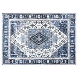 vidaXL Rug ORIZ Dark Blue 140 x 200 cm 100% Polyester