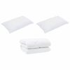 vidaXL Winter Duvet with Pillow 3 pcs White Microfiber