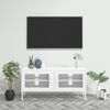 vidaXL TV Cabinet White 105x35x50 cm Steel