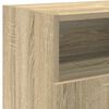 vidaXL TV Cabinet with LED Lights Sonoma Oak 120x30x50 cm