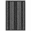 vidaXL Doormat Striped Black and Grey 40 x 60 cm Polypropylene and PVC