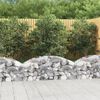 vidaXL Arched Gabion Basket 150x50x40/60 cm Galvanised Iron