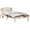 vidaXL Bed Frame with Headboard Natural 90 x 190 cm Solid Pine Wood
