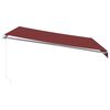 vidaXL Manual Retractable Awning Burgundy 400x300 cm