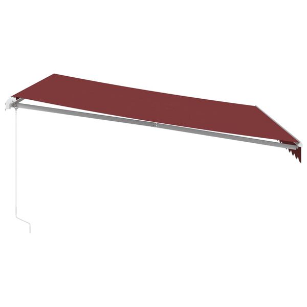 vidaXL Manual Retractable Awning Burgundy 400x300 cm