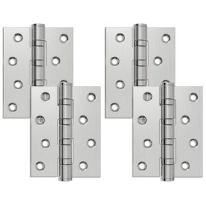 vidaXL Hinge 4 pcs 100 x 78 x 13 mm Silver Steel