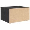 vidaXL Drawer Cabinet with Wheel Black Oak 55 x 45 x 31 cm