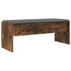 vidaXL Hall Bench with Cushion Smoked Oak 103 x 38 x 40 cm