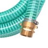 vidaXL Suction Hose with Brass Connectors 15 m 25 mm Green