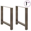 vidaXL Dining Table Legs Natural Steel 2 pcs 70x(72-73) cm Steel