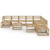 vidaXL 12 Piece Garden Lounge Set Green Impregnated Pinewood