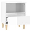 vidaXL Bedside Cabinets 2 pcs High Gloss White 40x35x50 cm