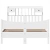 vidaXL Bed Frame without Mattress White 150x200 cm King Size Solid Wood Pine